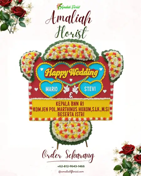 Papan Bunga Pernikahan Sengonbugel